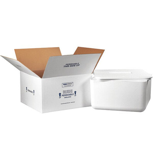 Insulated Shipping Kits, 17" x 17" x 9", White, 1/Case