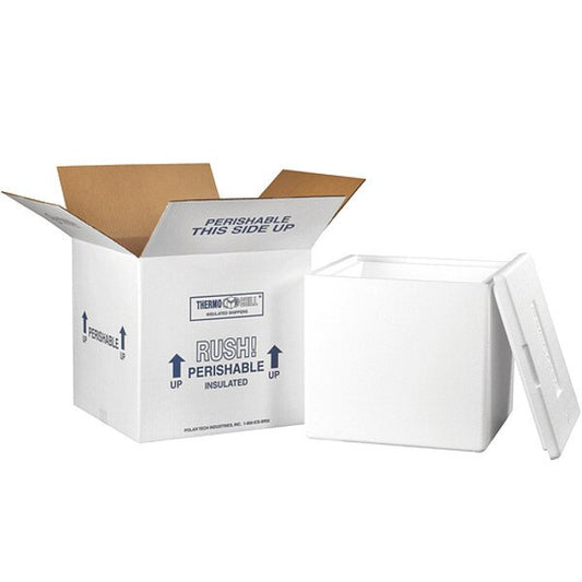 Insulated Shipping Kits, 13" x 13" x 12 1/2", White, 1/Case