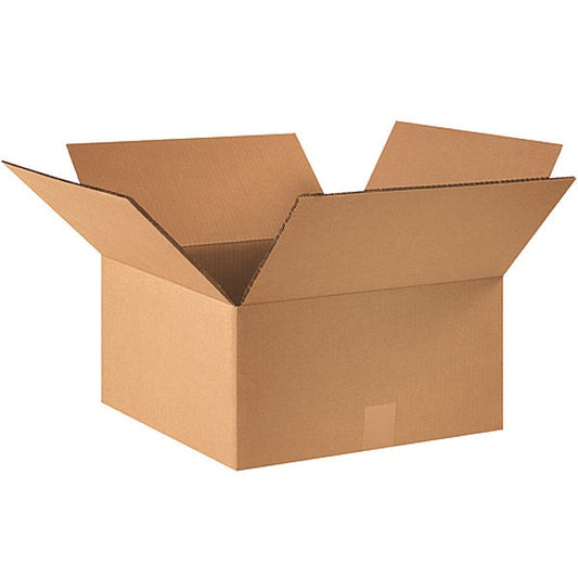 Double Wall Corrugated Boxes, 16" x 16" x 6", Kraft, 15/Bundle