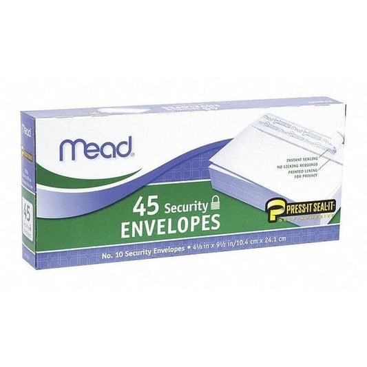 Envelopes, Scrty, Pressit, No. 10, PK45