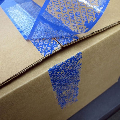 Tamper-Evident Tape, Blue, 164 ft. L, PK36