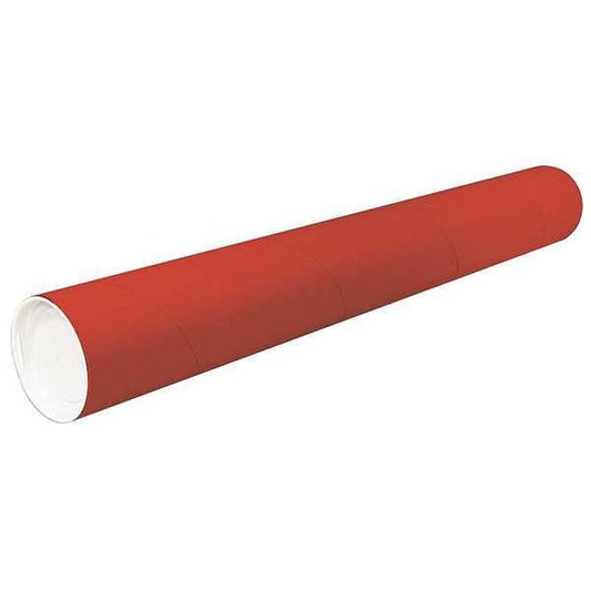 Telescoping Tubes, 24inLx3in.dia, Red, PK24