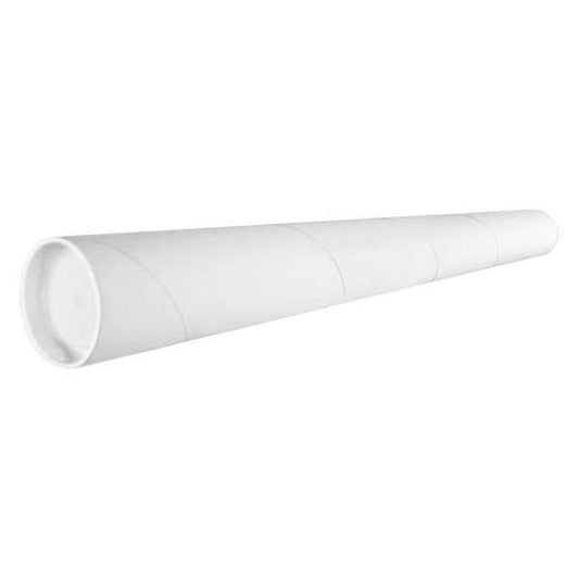 Mailing Tube, 26inLx2in.dia, White, PK50