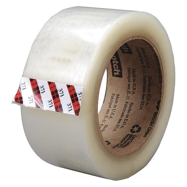 Carton Sealing Tape, Clear, 2-53/64in, PK24