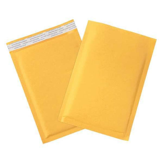 Self-Seal Bubble Mailers, #0, 6"x10", Kraft, PK25