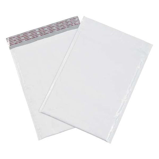 Bubble Lined Poly Mailers, 8 1/2"x12", White, PK100