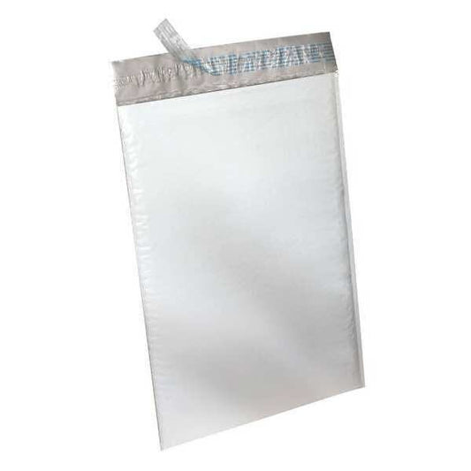 Mailer Envelope, White, Polyethylene, PK50