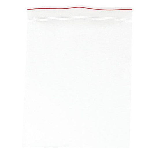 Reclosable Poly Bag, Zip Seal, 13 in L, 10 in W, 4 mil Thick, Low Density Polyethylene (LDPE)