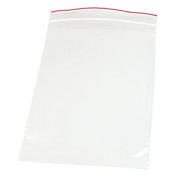 Reclosable Poly Bag, Zip Seal, 12 in L, 10 in W, 2 mil Thick, Low Density Polyethylene (LDPE)