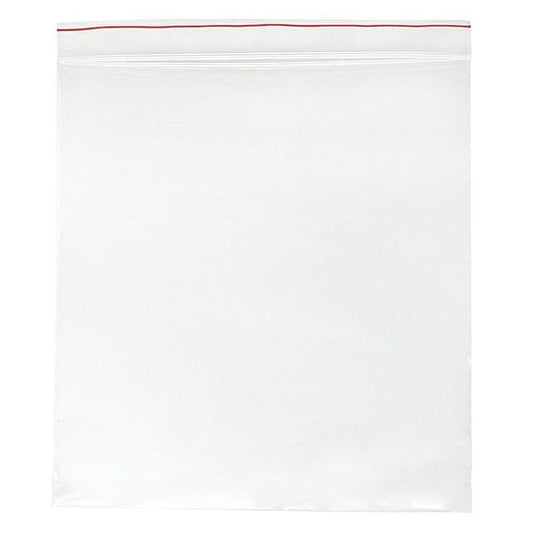 Reclosable Poly Bag, Zip Seal, 15 in L, 13 in W, 2 mil Thick, Low Density Polyethylene (LDPE)
