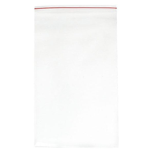 Reclosable Poly Bag, Zip Seal, 24 in L, 14 in W, 4 mil Thick, Low Density Polyethylene (LDPE)