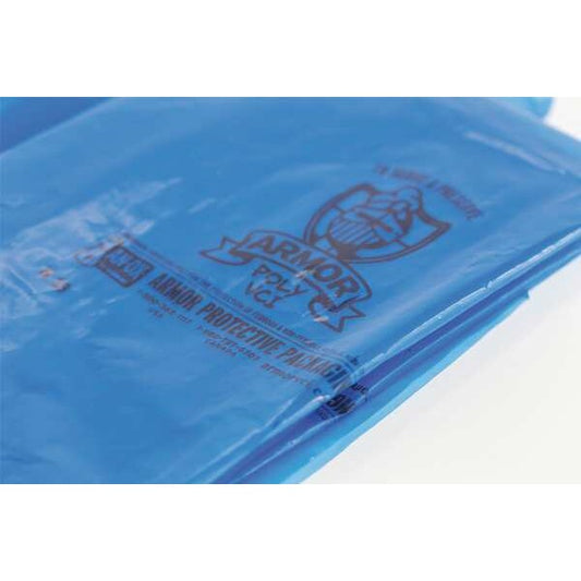 VCI Bags, Zip Seal, 8 in L, 6 in W, 4 mil Thick, Low Density Polyethylene (LDPE), Blue