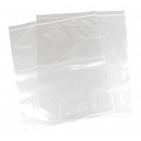 Reclosable Poly Bag, Zip Seal, 20 in L, 18 in W, 4 mil Thick, Polyethylene, Clear