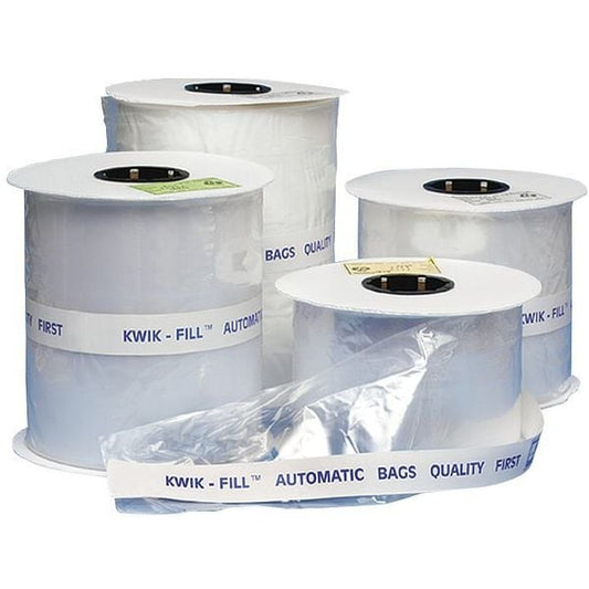 Open Poly Bags on a Roll, 12" x 6", 2.80 mil, Clear, None, 750 PK