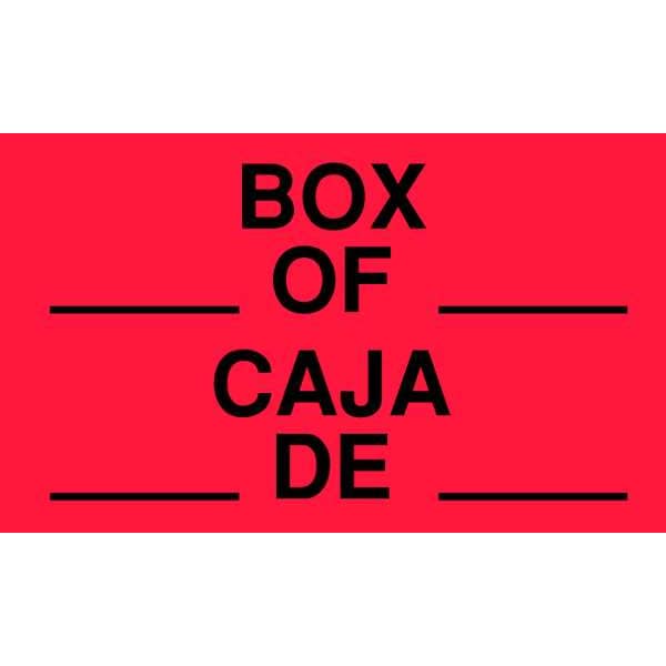 3" x 5" Adhesive Back Bilingual Shipping Labels, Box___of___ /Ceja De, Pk500