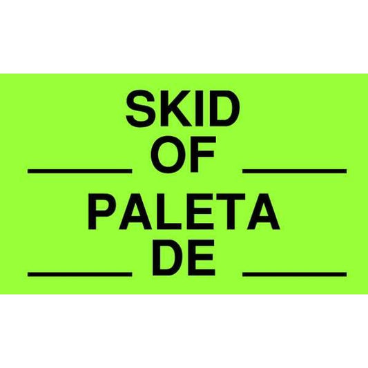 Shipping Labels, Black/Green, 3 In. H, PK50