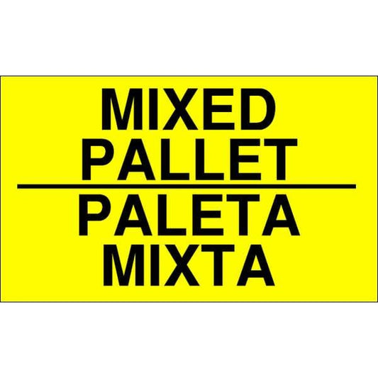 Shipping Labels, Black, Red/Yellow, PK500