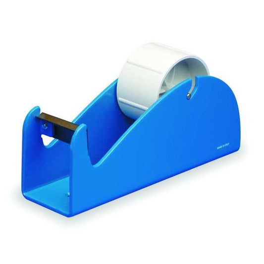Tabletop Tape Dispenser, 2 in Max. Tape Width. 5 1/2 in Tape Core Dia, Steel, Blue
