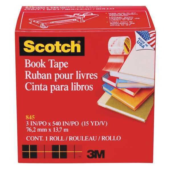 Book Tape, Trans, 3 x 15 yd.