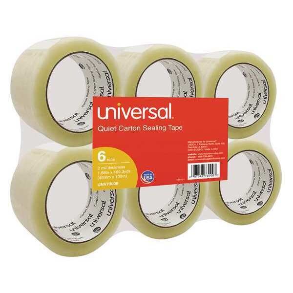Quiet Tape Box Sealng Tape, 48mmx100m, PK6