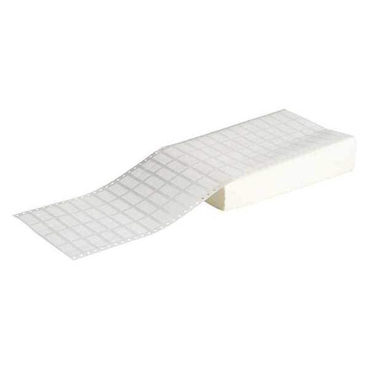 1.5 x 0.75 White Dot Matrix Labels