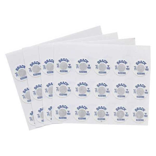 0.25 dia. Temperature-Indicating Labels, Pk60