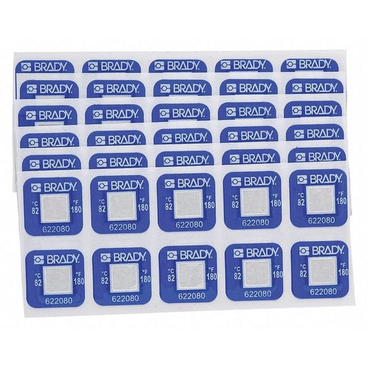 0.787" x 0.787" Temperature-Indicating Labels, Pk60