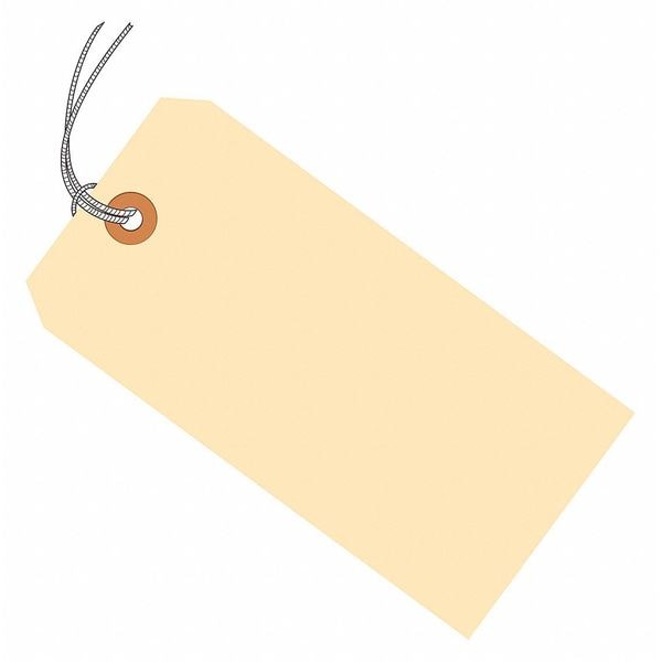 Shipping Tags, Pre-Strung, 13 Pt., 2 3/4" x 1 3/8", Manila, 1000/Case
