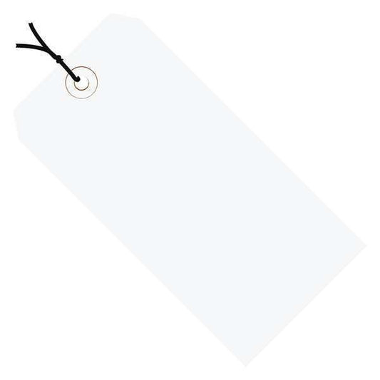Shipping Tags, Pre-Strung, 13 Pt., 5 3/4" x 2 7/8", White, 1000/Case