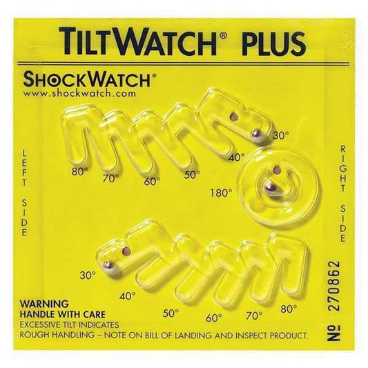 Tiltwatch® Plus with Label, Yellow, 50/Case