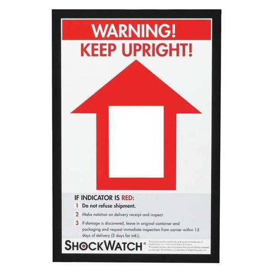 Tiltwatch® XTR Companion Label, White/Red, 200/Case