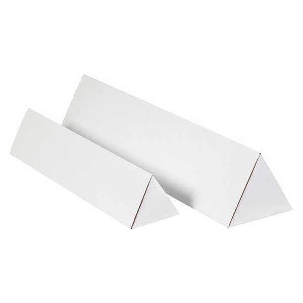 Triangle Mailing Tubes, 3" x 36 1/4", White, 50/Bundle