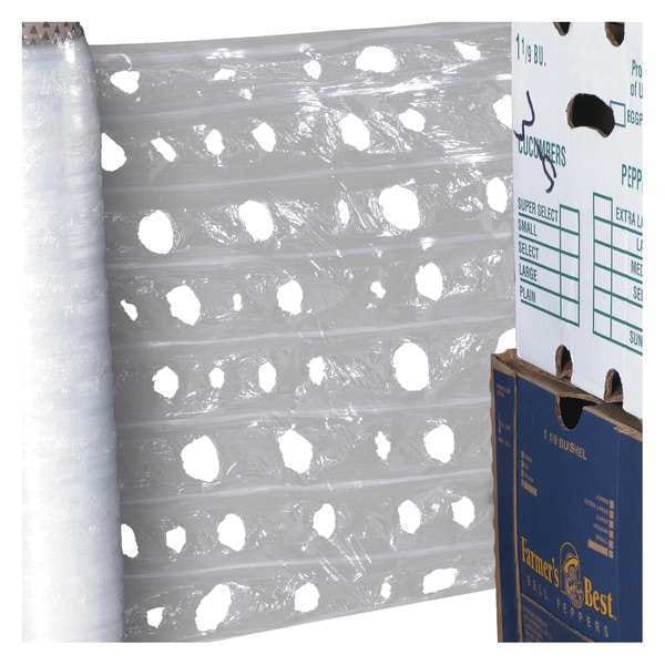 Vented Pallet Wrap 20"x1500ft., 20" W x 1500' L, Clear