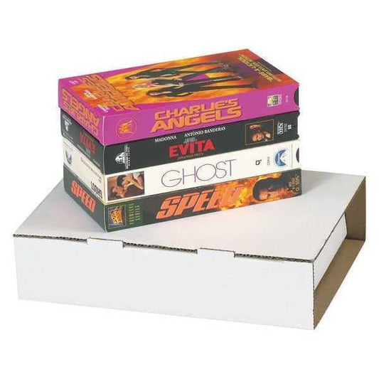 Video Tape Mailers, 8 1/2" x 7 5/8" x 2 1/16", White, 20/Bundle
