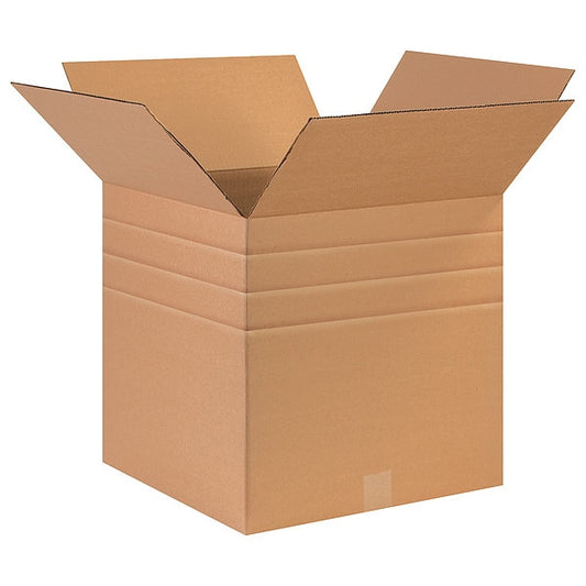 Multi-Depth Corrugated Boxes, 17" x 17" x 17", Kraft, 25/Bundle