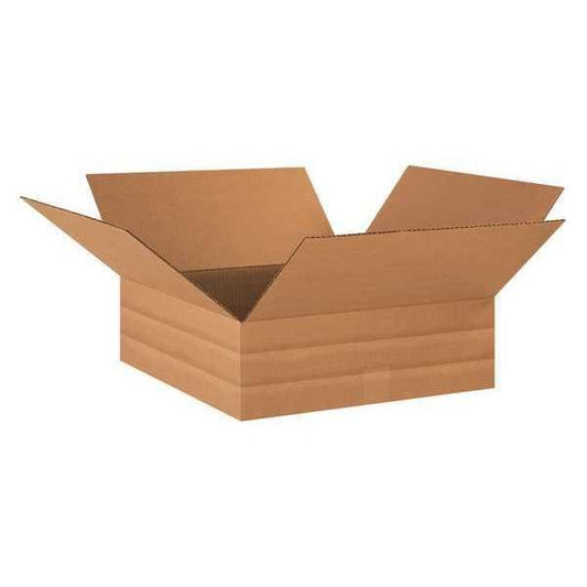 Multi-Depth Corrugated Boxes, 18" x 18" x 6", Kraft, 20/Bundle