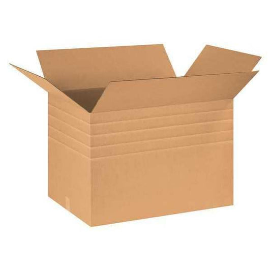 Heavy-Duty Multi-Depth Boxes, 30" x 20" x 20", Kraft, 10/Bundle