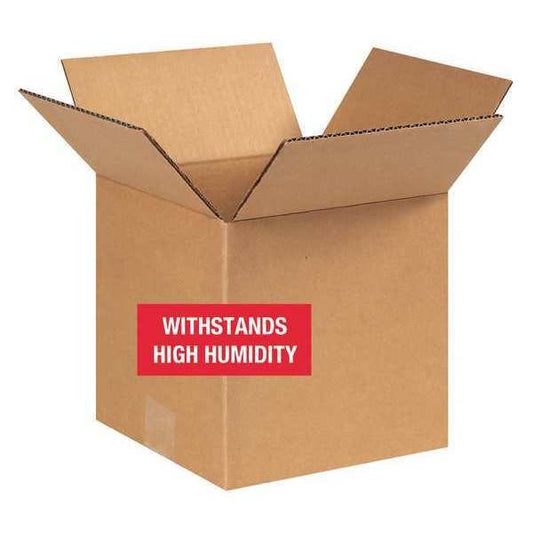 Weather Resist Corr Boxes, W5C, 8"x8"x8", Kraft, PK25