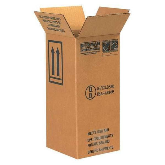 Plastic Jug Haz Mat Boxes, 1 - 1 Gallon, 6" x 6" x 12 3/4", Kraft, 20/Bundle