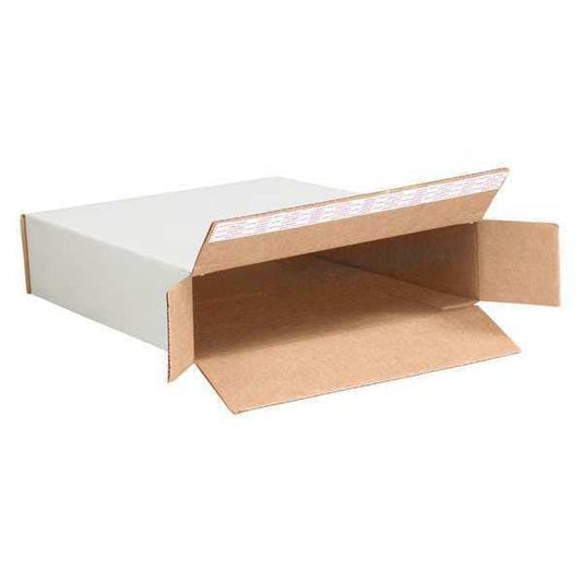 Self-Seal Side Loading Boxes, 11 1/8" x 2" x 8 3/4", White, 25/Bundle