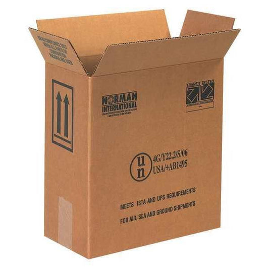 Plastic Jug Haz Mat Boxes, 2 - 1 Gallon, 12" x 6" x 12 3/4", Kraft, 20/Bundle