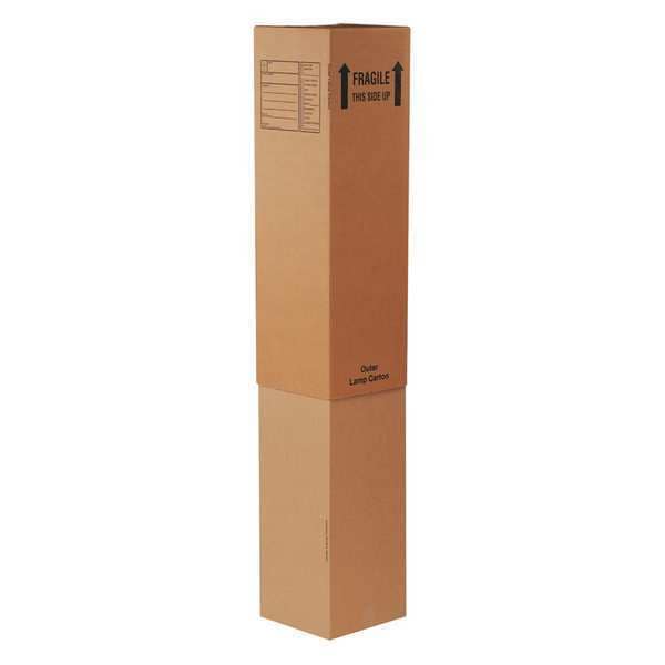 Inner Lamp Boxes, 12" x 12" x 46", Kraft, 15/Bundle