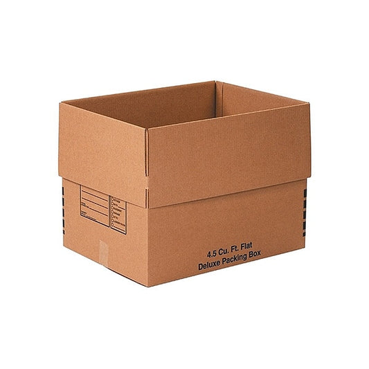 Deluxe Packing Boxes, 24"x18"x18", Kraft, PK10