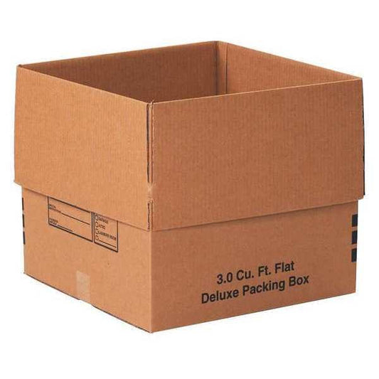 Deluxe Packing Boxes, 18" x 18" x 16", Kraft, 20/Bundle