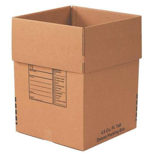 Deluxe Packing Boxes, 18" x 18" x 24", Kraft, 15/Bundle