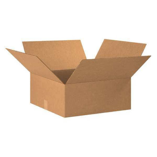 Flat Corrugated Boxes, 20" x 20" x 8", Kraft, 15/Bundle