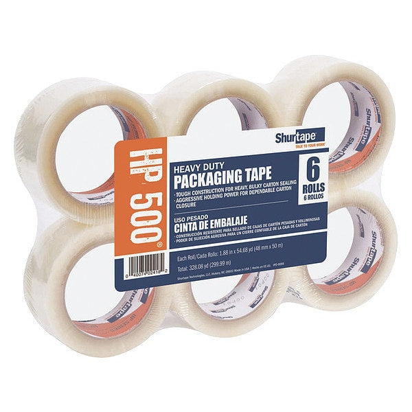 Carton Sealing Tape, Clear, 48mm W, PK36