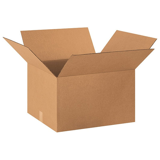 Corrugated Boxes, 20" x 18" x 12", Kraft, 10/Bundle