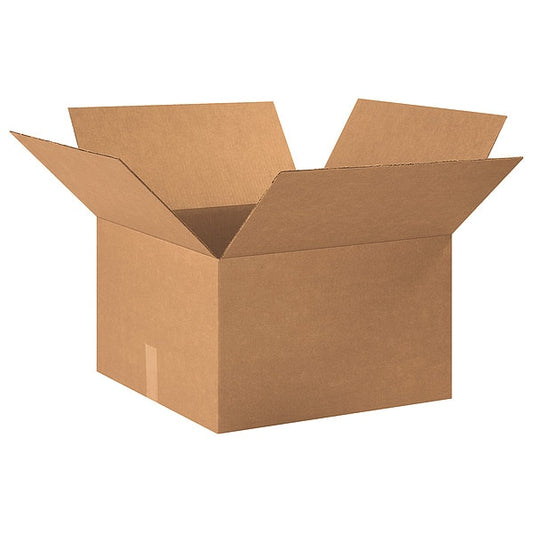Corrugated Boxes, 20" x 20" x 11", Kraft, 15/Bundle