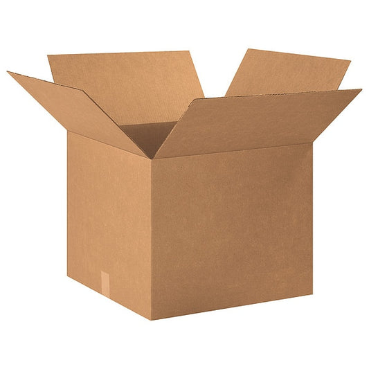 Corrugated Boxes, 20" x 20" x 16", Kraft, 15/Bundle